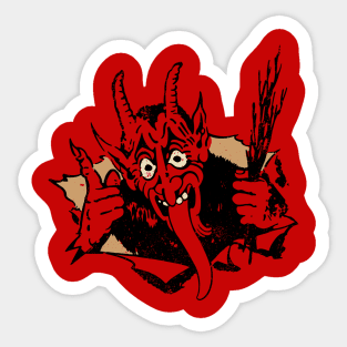 Vintage Krampus Sticker